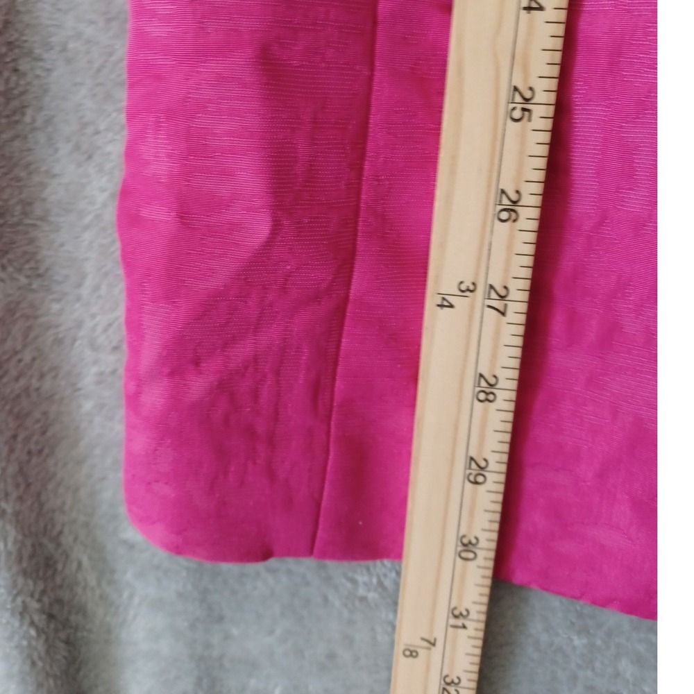 Chicos Pink Swing Jacket Sz 1 / M Textured 3/4 Sleeve Lightweight Preppy Office - Picture 5 of 11